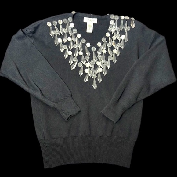 Bonnie Boerer Crystal Chandelier Sweater - Picture 1 of 13